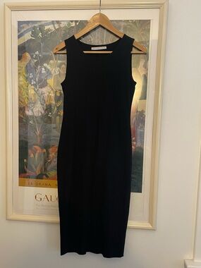 Peruvian Connection Black Sleeveless Midi Dress